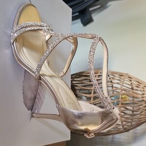 Jessica Simpson Gold Strappy Heels